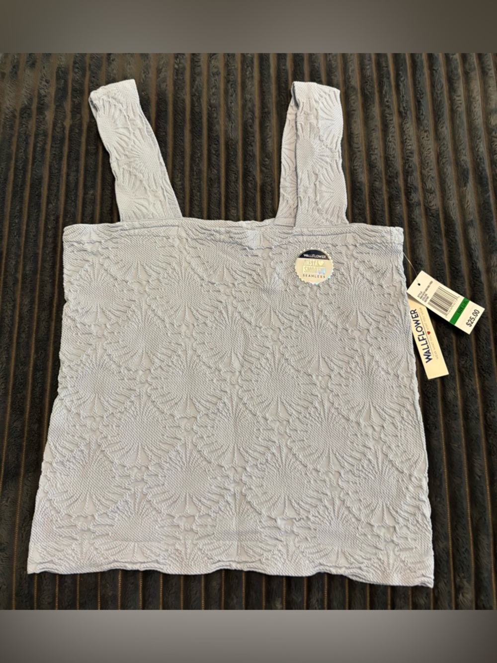 NWT Wallflower seamless tank in heather/light blue/grey